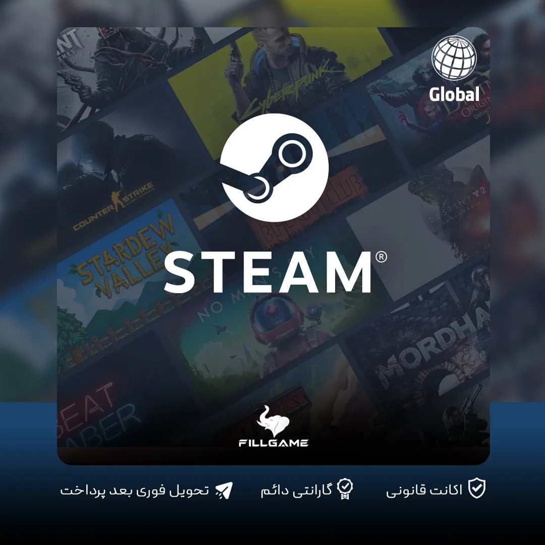 گیفت کارت استیم گلوبال Steam Gift Card