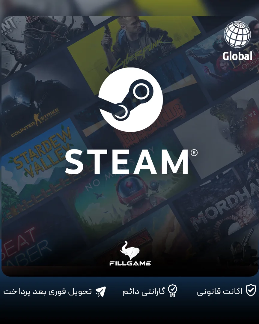 گیفت کارت استیم گلوبال Steam Gift Card