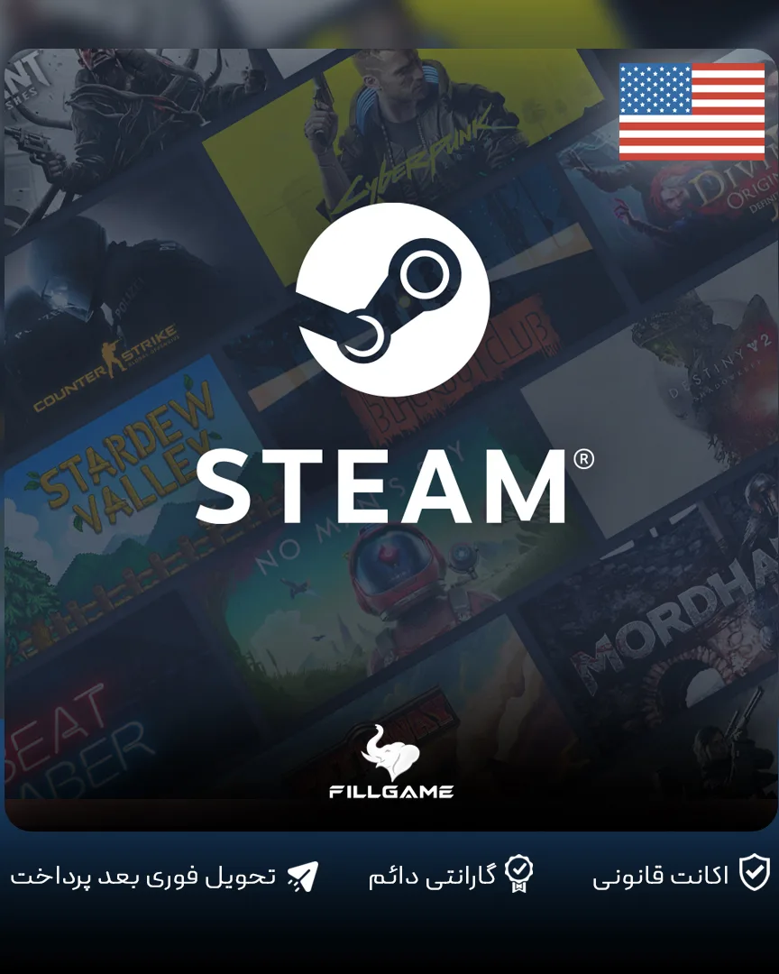گیفت کارت استیم آمریکا Steam Gift Card